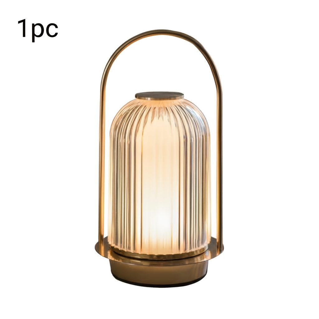 TEMU Metal Wireless Led Table Lamp Portable Lamp 3 Color Changing Light Easy Ambient Night Control Dimmable Light For
