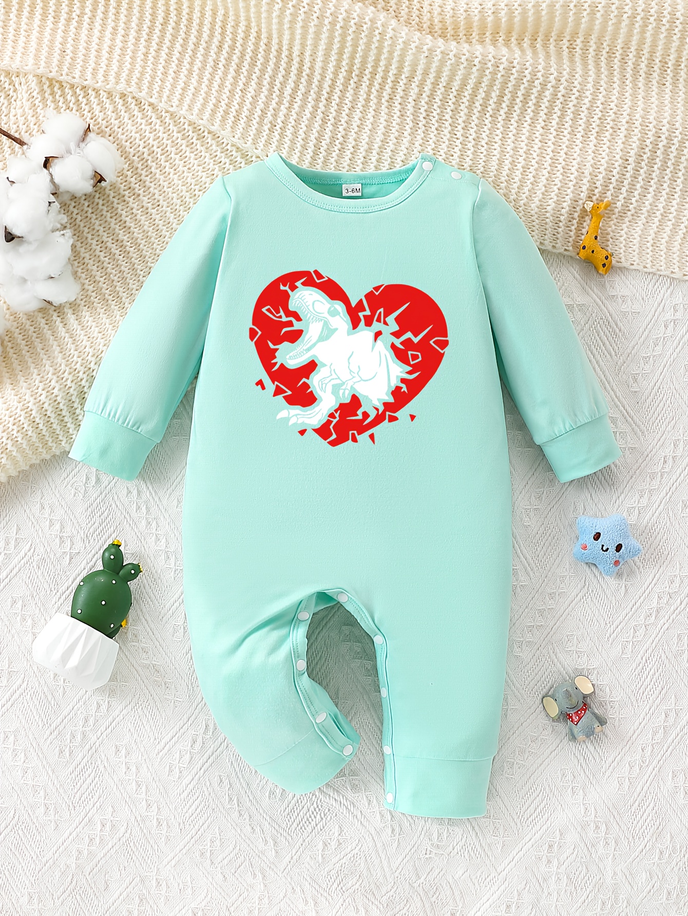 Grenouillère Bébé Manches Longues - Body Imprimé Lettres - Taille 0-24 Mois - Matériau Doux Pour Fille Et Garçon - Idéal Automne