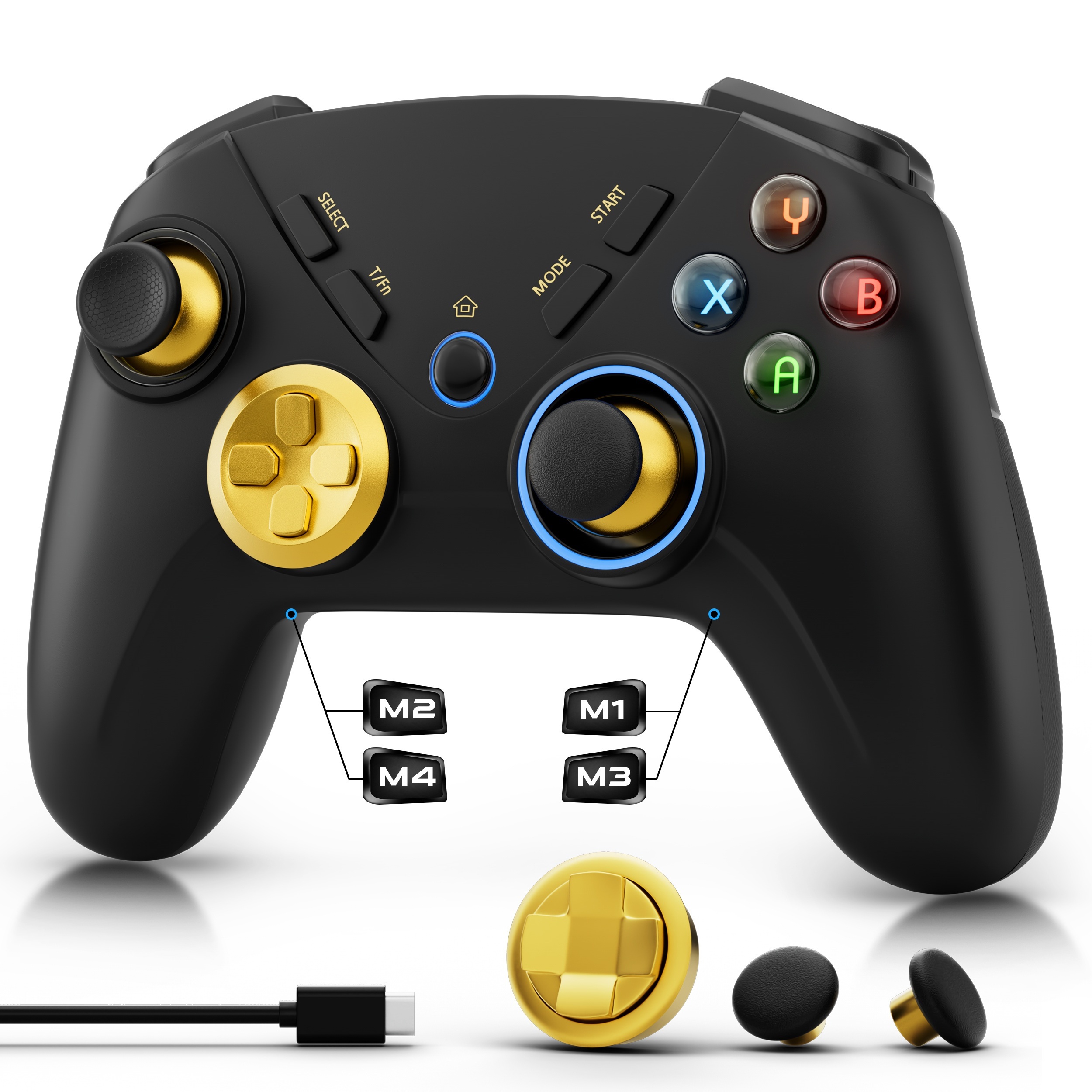 

Wireless Controller For Pc/swtich/ios/, With 3-level , Six-axis , 4-back Macro Buttons, Turbo