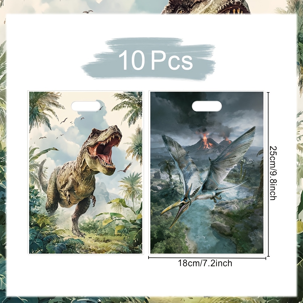 Image of Gift For Her/him 10/20/50pcs - Dinosaur Party Favor Bags Dinosaur Themed Goodie Gift Bags Medieval Themed Party Favors For Birthday Decorations Baby Shower Party Decor, Christmas, Halloween