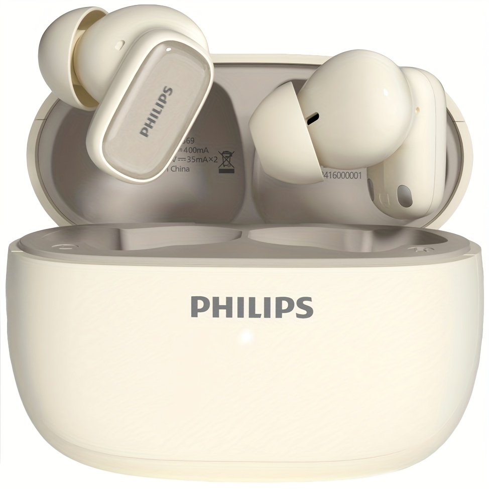 Philips TAT2569 Wireless Earbuds – Active Noise Reduction Bluetooth 5.4 Earphones with Touch Control, Dual Beamforming Mics, 18H Playtime, Sport Fit & Type-C Charging — Zaynora Luxury Marketplace