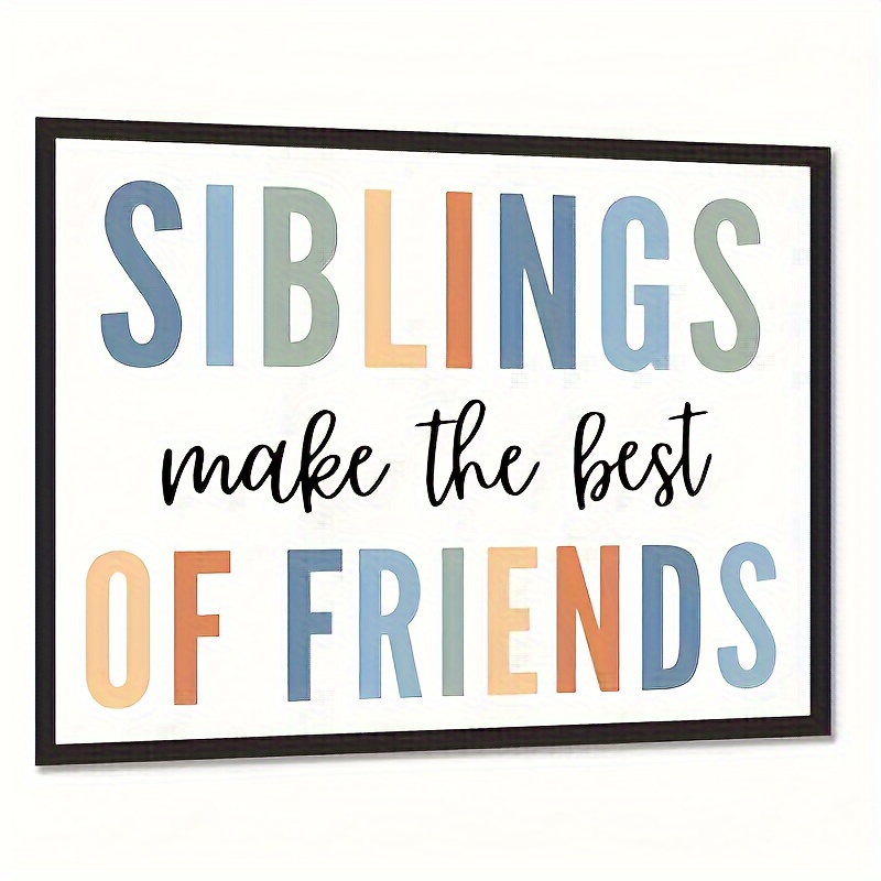 Playroom Wall Decor Siblings Make Best Friends Kindergarten Temu