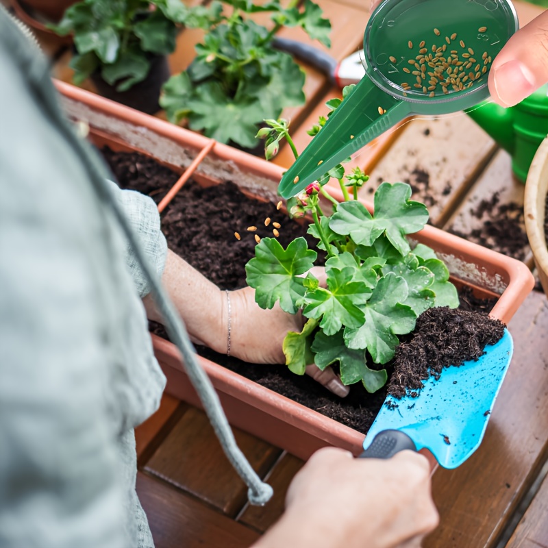 

5- Adjustable Handheld Seed Planter, Manual Garden Tool For Small Flowers & Vegetables, Plastic, Ideal For Indoor/outdoor Gardening, Perfect Gift For Christmas & Thanksgiving