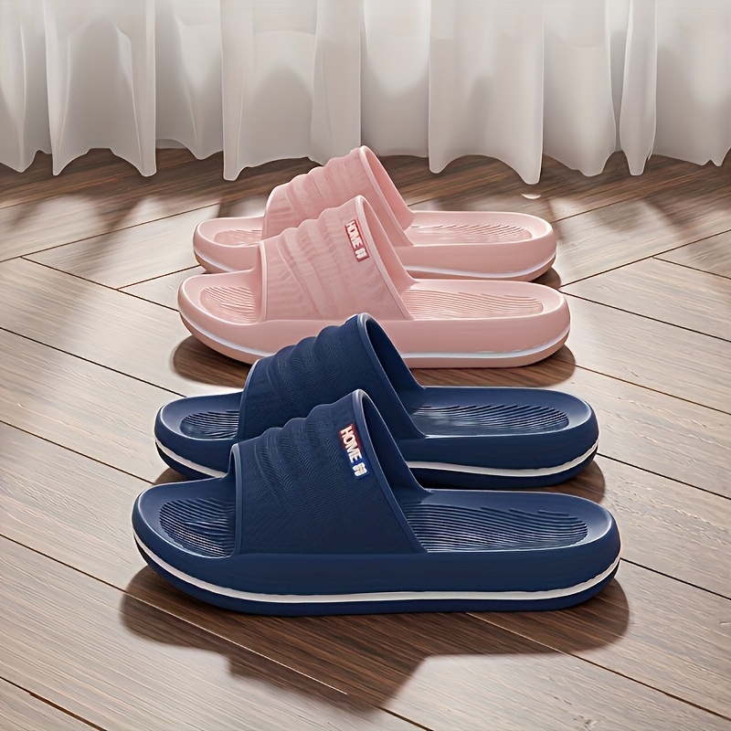 womens eva slide sandals comfortable non slip thick sole open toe for indoor outdoor use   textured design   shower beach and casual wear shower shoes slipon footwear durable traction footwear Product details 2
