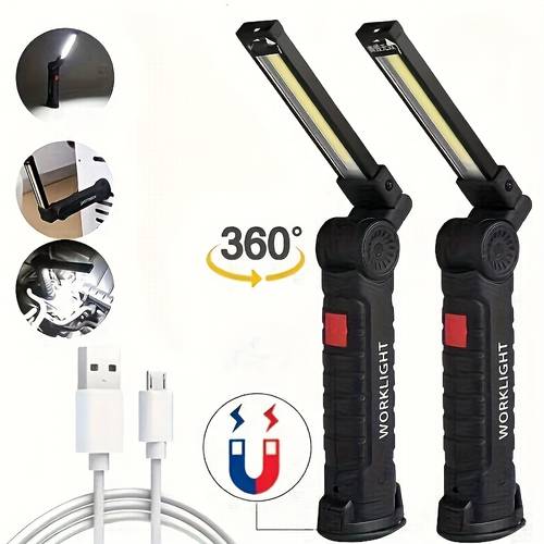 led work lights rechargeable work lights magnetic flashlight cob work lights handheld portable work lights inspection lights protection ip44