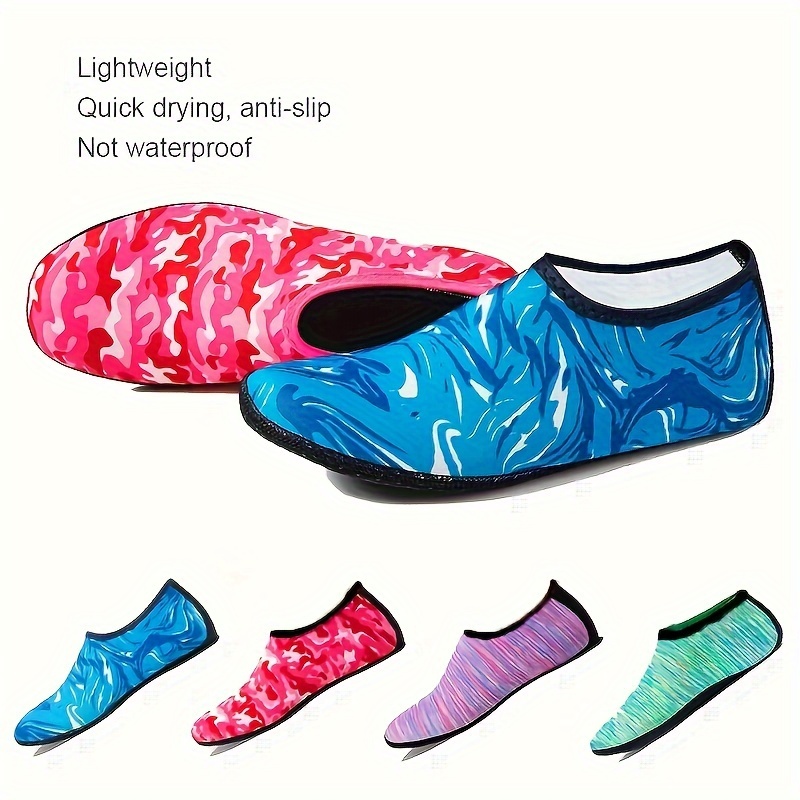 1pair Quick- Beach Socks with Soft Sole for Snorkeling, Swimming, Boating, Hiking, Surfing - Breathable and Lightweight