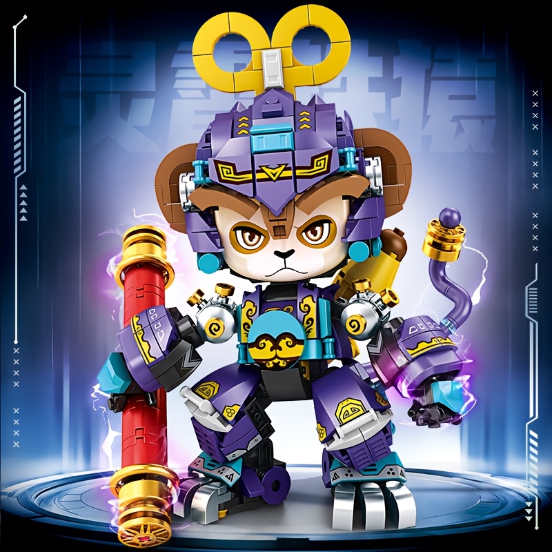 Cute Twelve Zodiac Animal Mecha Building Block Set