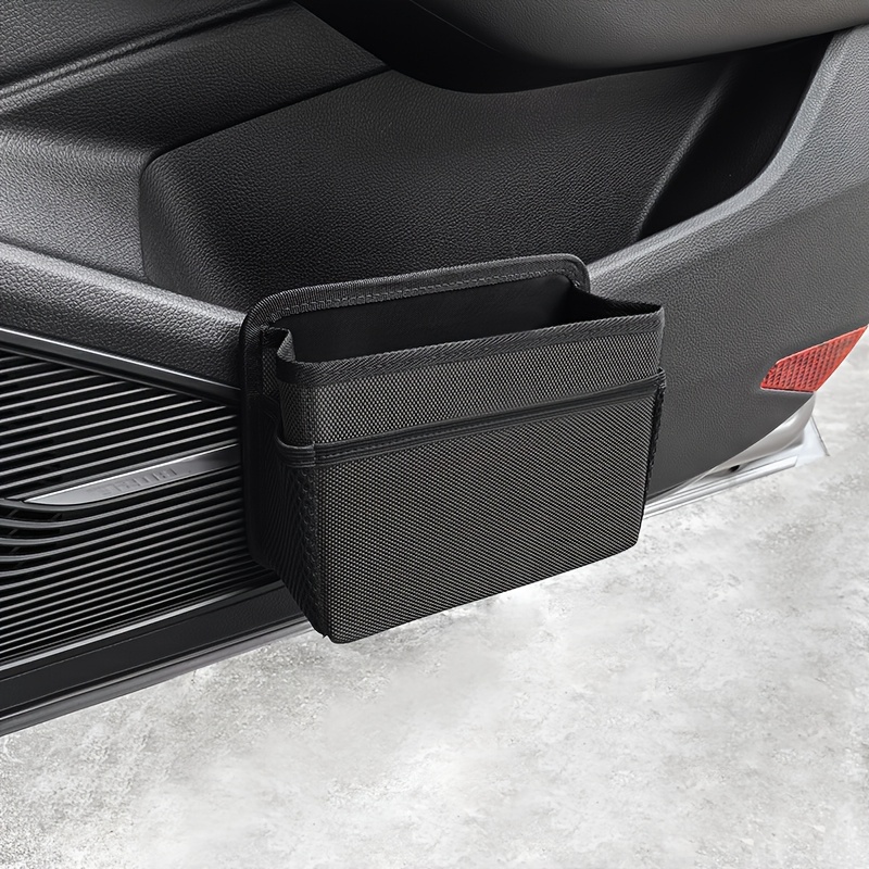 TEMU Car Trash Can For Back Of Seat, Car Organizer Box, Door Side Hanging Storage Box, Car Seat Back Storage Bag, Interior Accessories, Foldable