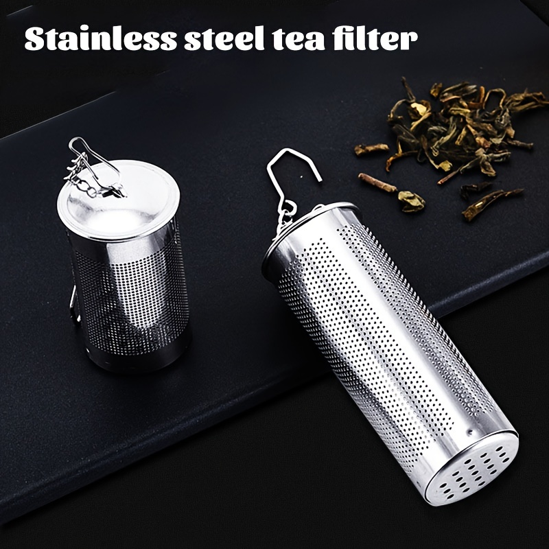   stainless steel tea infuser strainer with hook fine mesh tea steeper for loose leaf tea leak proof tea filter for tea brewing details 4