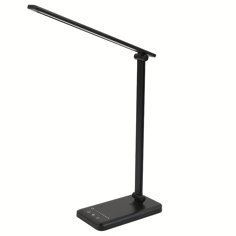 E-shop LED Schreibtischlampe mit einstellbarer Helligkeit und USB, Augenschonendes LED-Nachtlicht, 5 Helligkeitsstufen und 3 Beleuchtungsmodi,