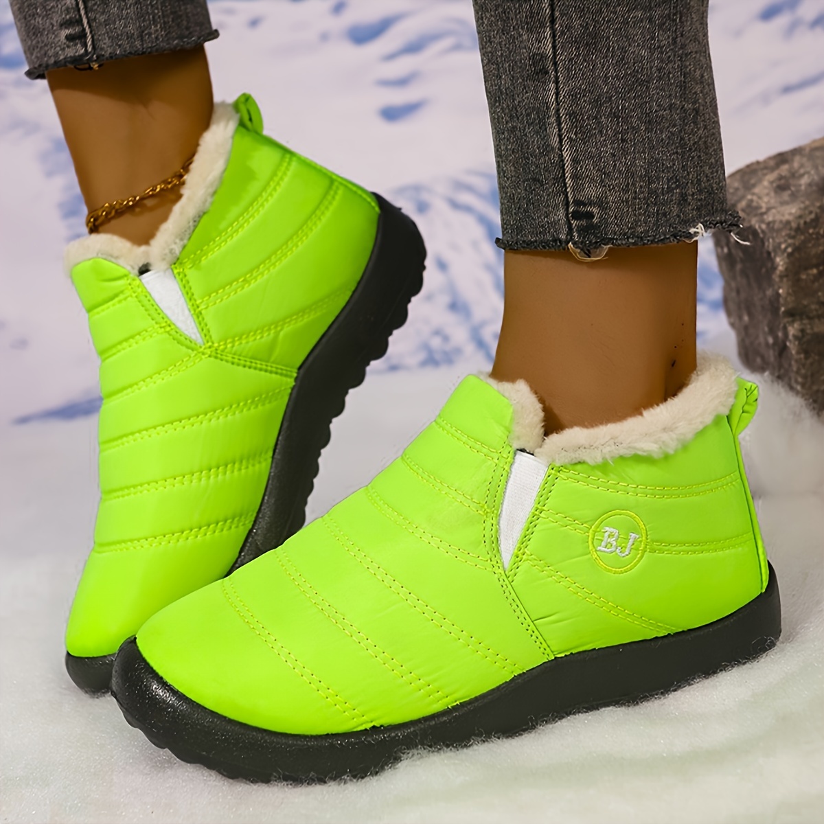 Women's Winter Ankle Boots, Cozy Artificial-Lined Interior