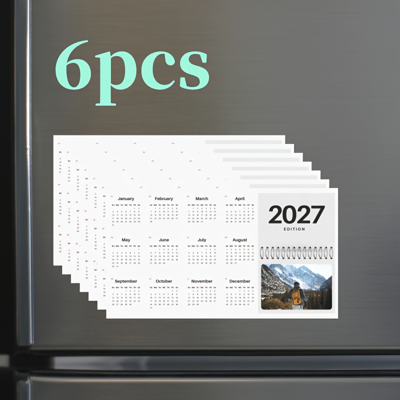 TEMU Custom Magnetic Calendar Magnets Suitable For Refrigerator, Waterproof & Scratchproof Pvc Board With Magnetic Base, For Fridge Magnets, Square
