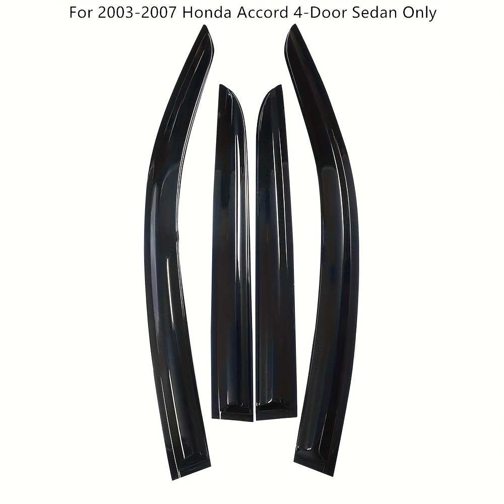 Viseras De Ventana Para Honda Accord 2013-2017 - Protector De Lluvia Con Moldura Cromada, 4 Piezas