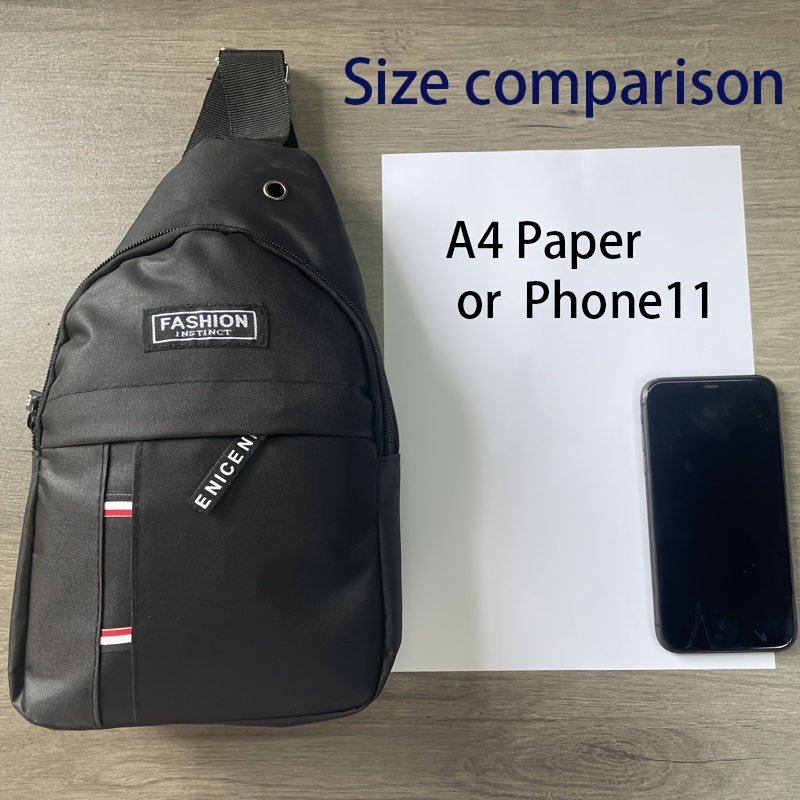 mens crossbody bag lightweight everyday formal use zipper closure adjustable strap compact chest pack for travel gym work   in black dark blue gray minimalist mens purse crossbody purse travel accessory   durable fabric     modern accessory sturdy construction urban   Product details 0