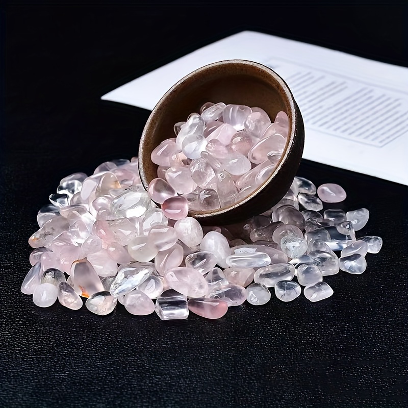 200g natural pink crystal gravel stone material no electricity required ideal for indoor fountain stones sea glass garden decor pool fountain decoration holiday gift