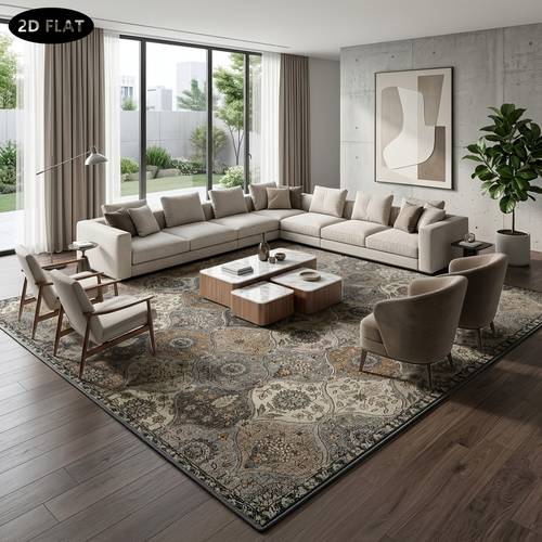 modern retro bohemian extra large area rug 70 8x106 3 118 1x157 4 inches soft velvet machine washable non slip mat 7mm medium thickness doesnt robot vacuum material large area decorative rug for living room
