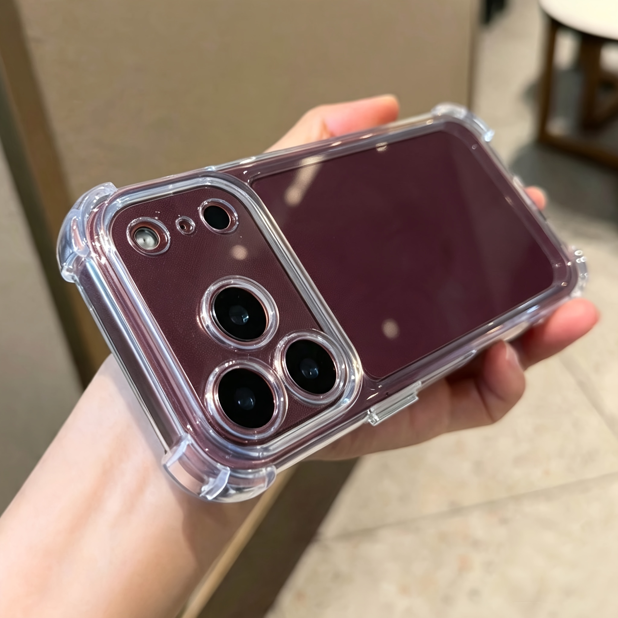 TEMU Phone Case: Phone Case - 4 Corner Protection Shockproof Suitable For Iphone 18 Pro Back Cover Cases, Anti-slip, High , Skin-friendly Texture,