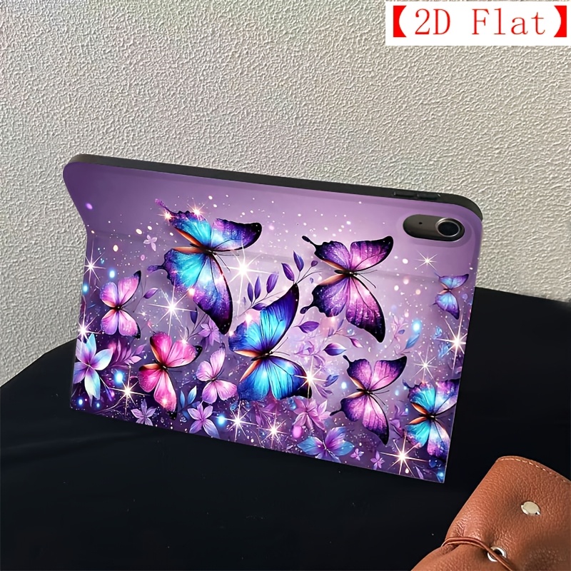 TEMU Starry Butterflies Dance Tpu Tablet Cover Ipad Air/mini 1/2/3/4/5/6/7, 9.7inch 2017/2018, 7th/8th/9th 10.2inch, Air 5th Gen 2022/m2/2025 M3