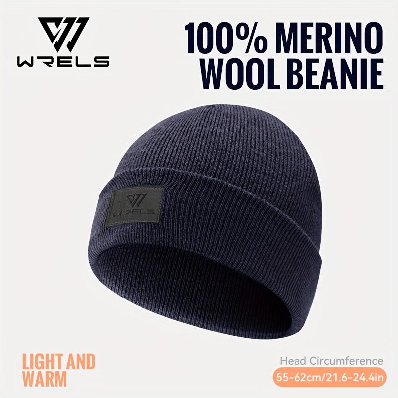 Image of 1pc Wrels 100% Wool Wool Beanie - Ski Hat Suitable For Outdoor Winter, Lightweight Warm Winter Hat For &, Soft Wool Wool For Cold Weather, 5 Colors (ideal For Skiing, Activities)