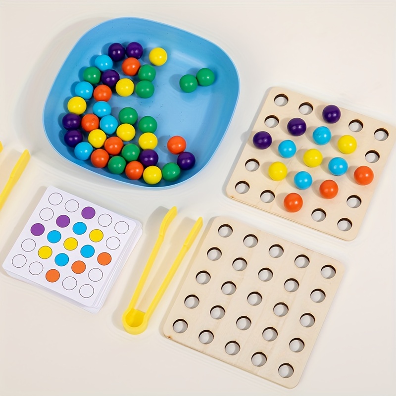 Dual Player Bead Game, Wooden Educational Interactive Toy