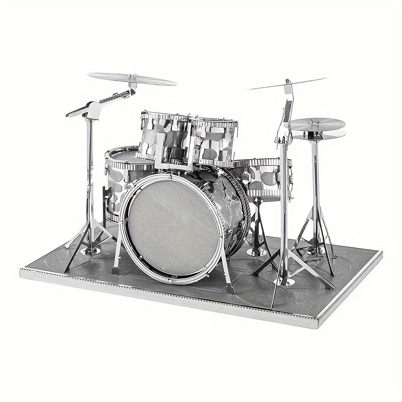 

Metalhead 3d Stainless Steel Drum Set Model Kit - Metal Diy Assembly Instrument Puzzle Toy For Age 14+