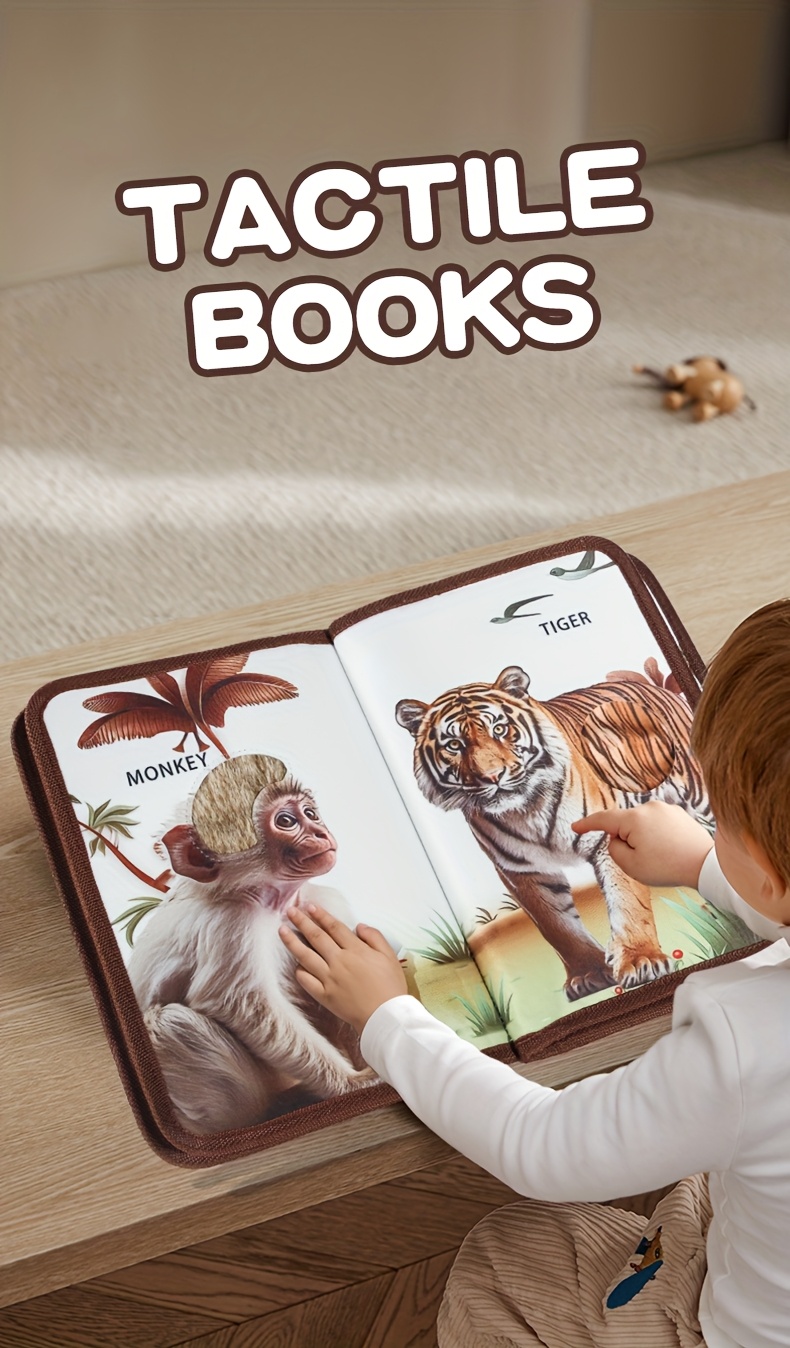 Early Development & Activity Toys For Babies, Tactile Perception, Early Education Cloth Book, Newborn Baby Gift Set, Halloween Gifts, Christmas Gifts, Soft Touch Picture Book, Baby Toys