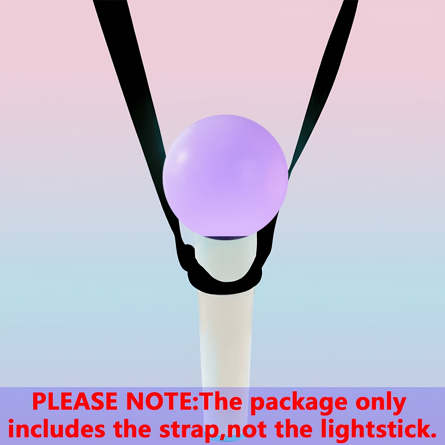 TEMU Sangles de porte-clés pour bâton lumineux Kpop, sangle réglable pour bâton lumineux, ceinture de protection anti-chute, corde de câble, fil de