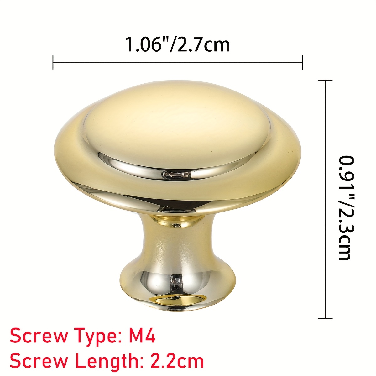 50pcs Cabinet Knobs, 27mm Dresser Knobs Kitchen Cabinet Handles Knobs, Furniture Handles, Alloy Door Knobs Kitchen…: retailer-supplied image