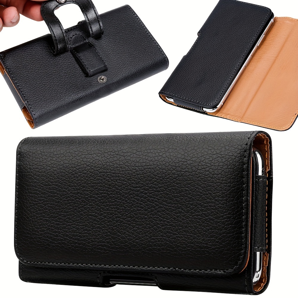 

Mobile Phone Storage Waist Bag, Faux Leather Case, Portable Belt Clip Mobile Phone Holder, Suitable For Commuting And Going Out