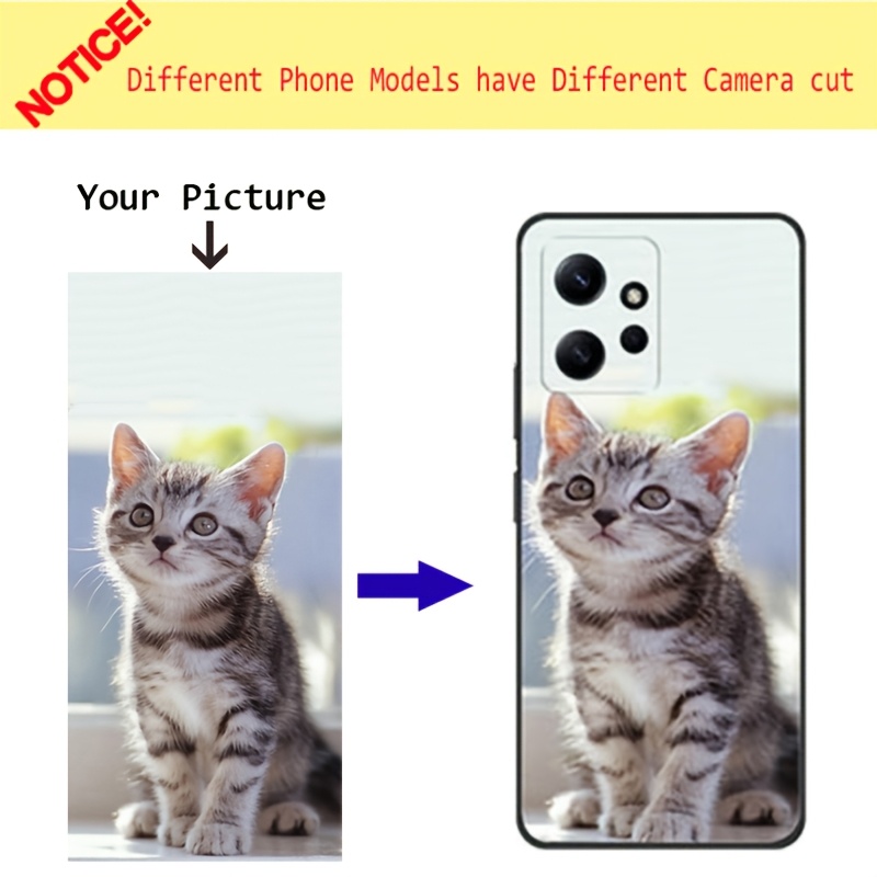 TEMU Phone Case - Diy Customized Design 20 30 30s 50 90 Pro Se 200 Pro , Black Tpu Material With Anti-drop Protection. Perfect For Holidays, A