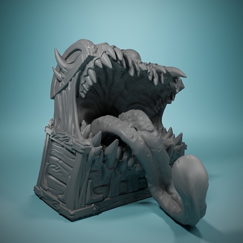 

3d Printed Dnd Chest Mimic Miniatures - Perfect For Tabletop Games & Role Playing!