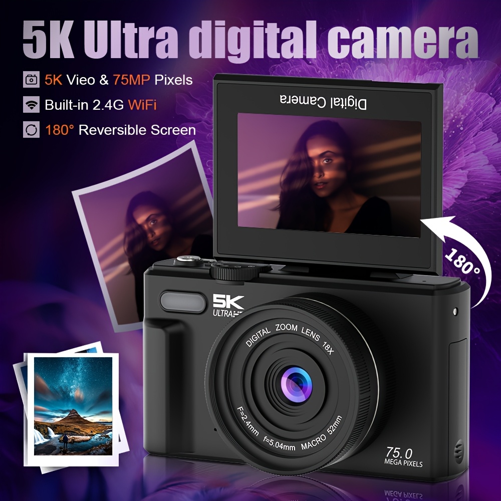 6k portable digital camera photography vlogging auto Temu Oman