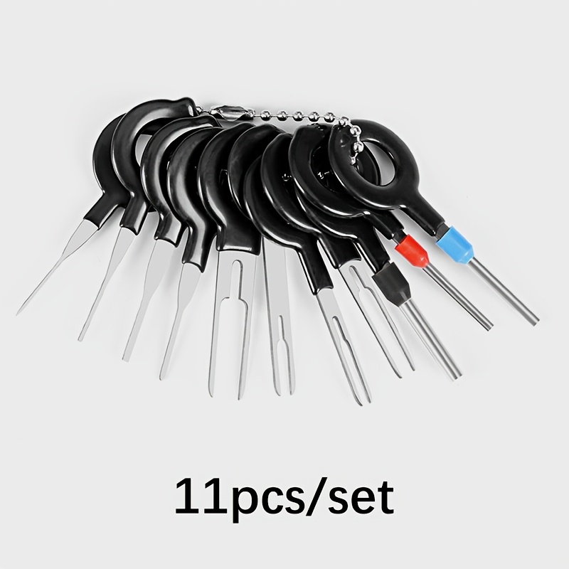 TEMU Kit da 11 pezzi per la rimozione dei terminali del cablaggio 'auto, estrattore di pin per connettori elettrici, strumento per lo smontaggio dei