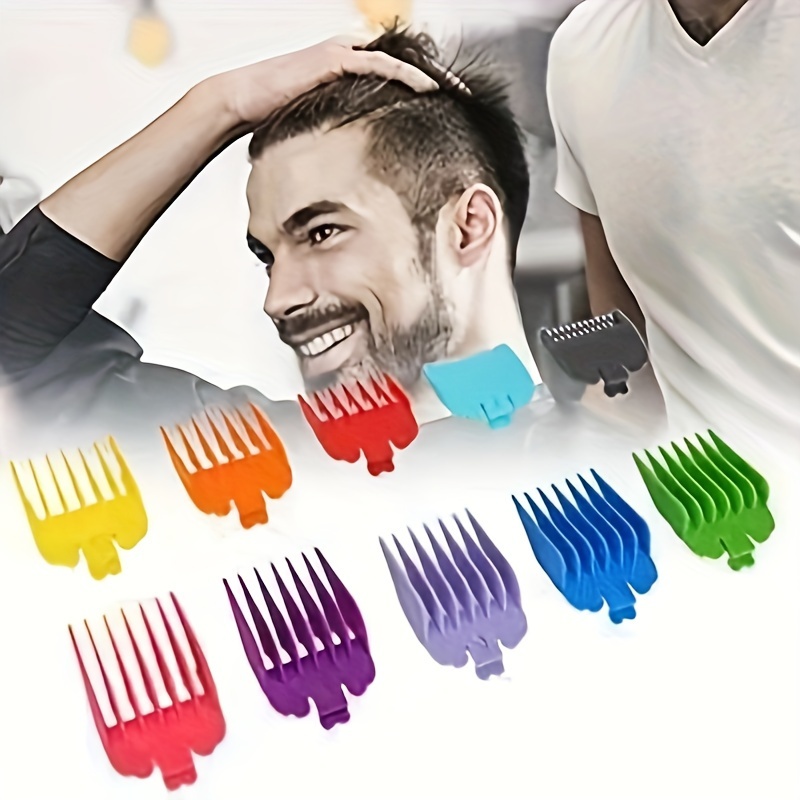 

Professional Hair Trimmer Accessory Kit - 8/10pcs, Comb & Adjustable Limit Combs For All Hair Types, Fit, Salon- At Home