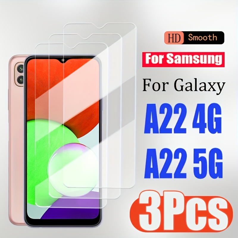 TEMU 3pcs Screen Protector Glass Suitable For Suitable For Galaxy A22 4g For Galaxy A22 5g Tempered Glass Film (the Sizes Of A22 4g And A22 5g Are