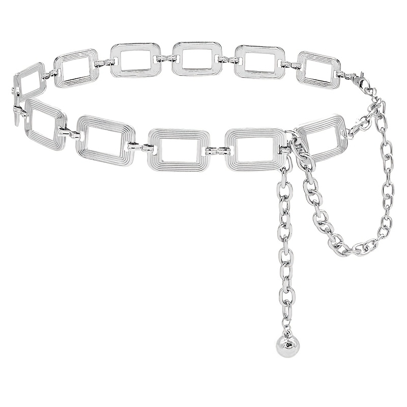 TEMU A Multifunctional Hollow Square Metal Belt For Women, A Stylish Accessory For Summer Dresses Or Jeans During Halloween.