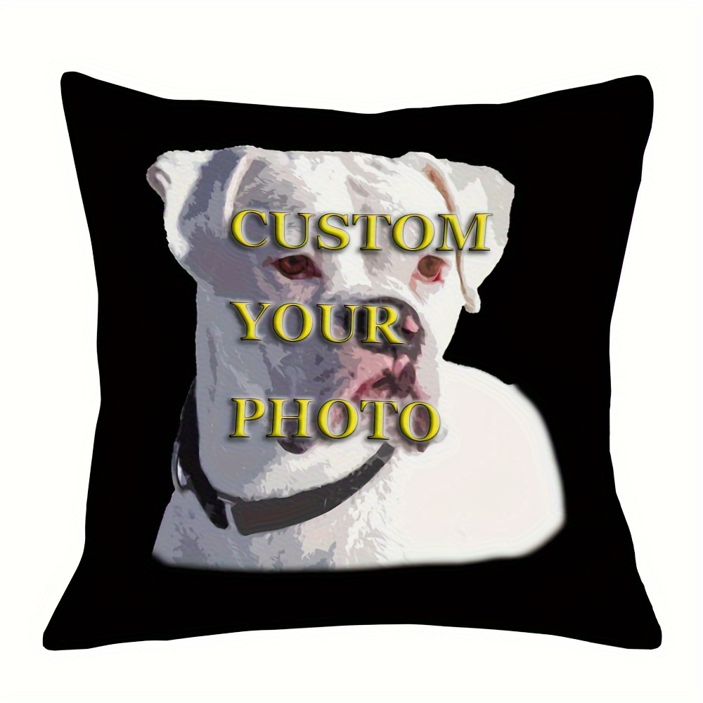 

Custom Personalized Super Soft 18x18 Inch Pillowcase - Majestic White Boxer Dog Design, Suitable For Gifting, Cafes, Bedroom Decorations - Cover Only, Not Inserts