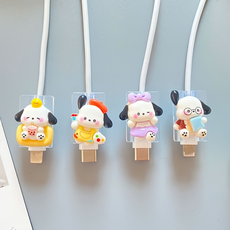 

4pcs Cable Protector For Phone Charger, Cute Pattern Phone Cable Protector, Charging Cord Protector, Usb Charger Saver