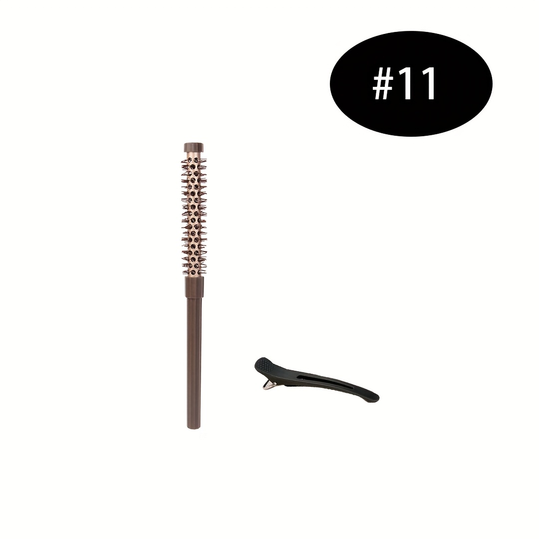TEMU 2in 1 Small Round Brush Set, Soft Bristle Styling Roller Brush, With Bristles, Nano Thermal Ceramic, Tech And Anti-static, With Brush For Women