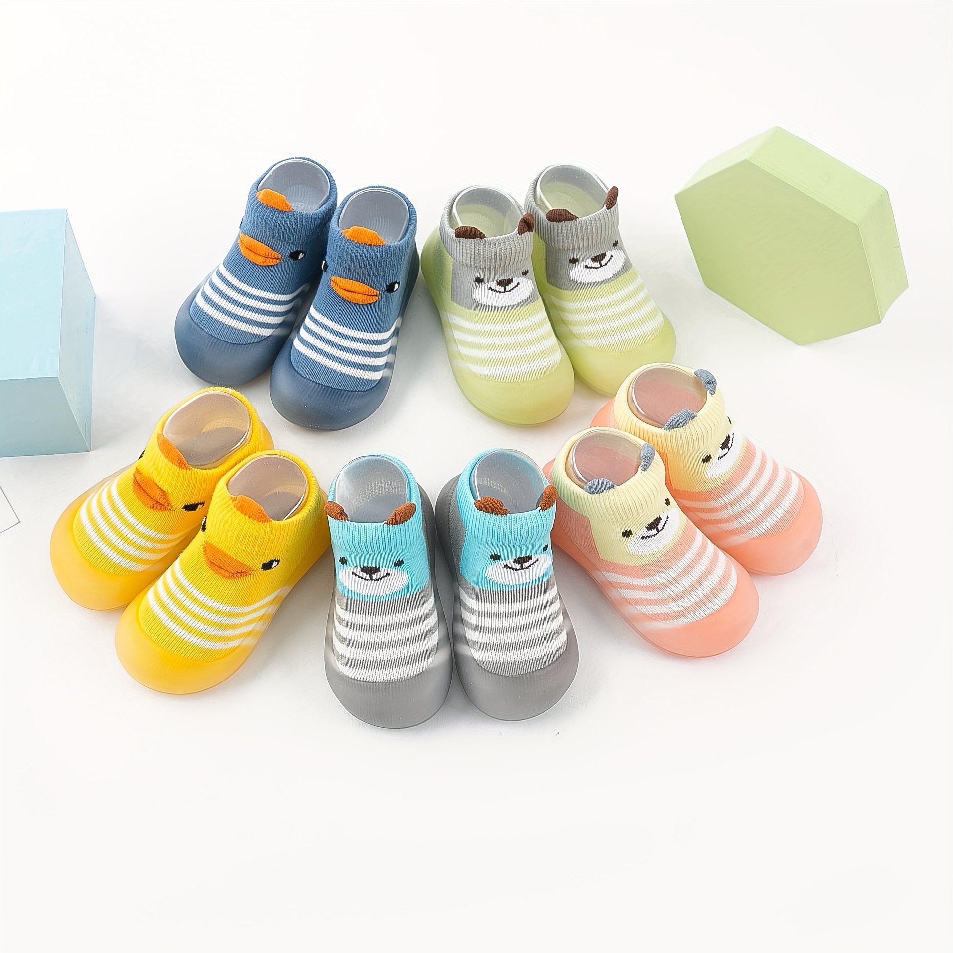 Cute Cartoon Comfortable Slip On Sock Shoes For Baby Boys, Breathable Non Slip Walking Shoes For Indoor Outdoor, Spring And Autumn