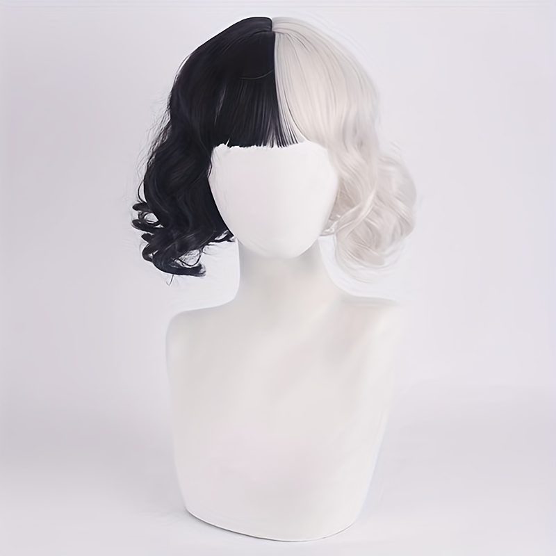 TEMU Corta Ondulata e con - Capelli da Costume Anime da 14 Pollici per e Donne, /Stile Copricapo Completo (-Capelli Sintetici dall' Naturale) per