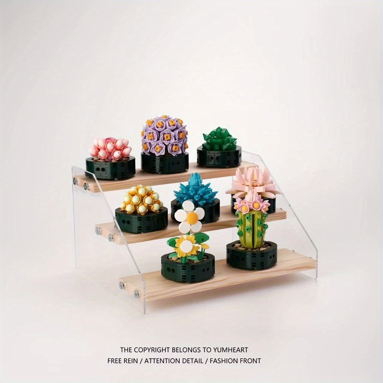 1000 pcs Succulent Building Blocks Set Desktop Decorative Home Gift