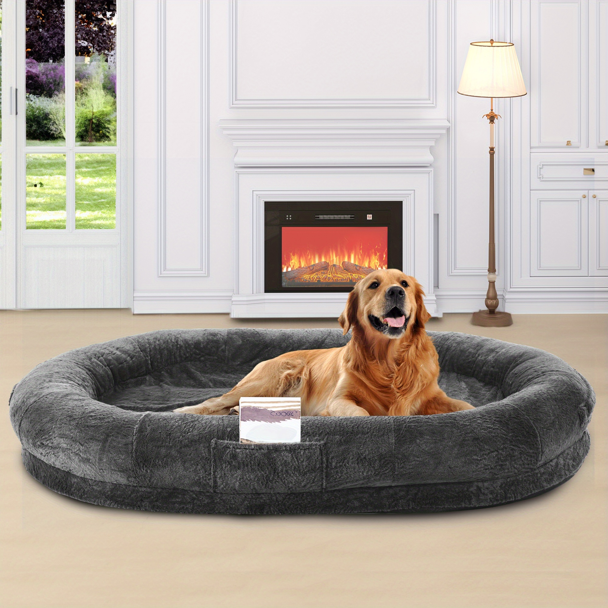 

Human Dog Bed, 79"x43" & 72"x48" Dog Bed For Human Fits Adults And Pets, Napping Orthopedic Dog Bed With Portable Pocket