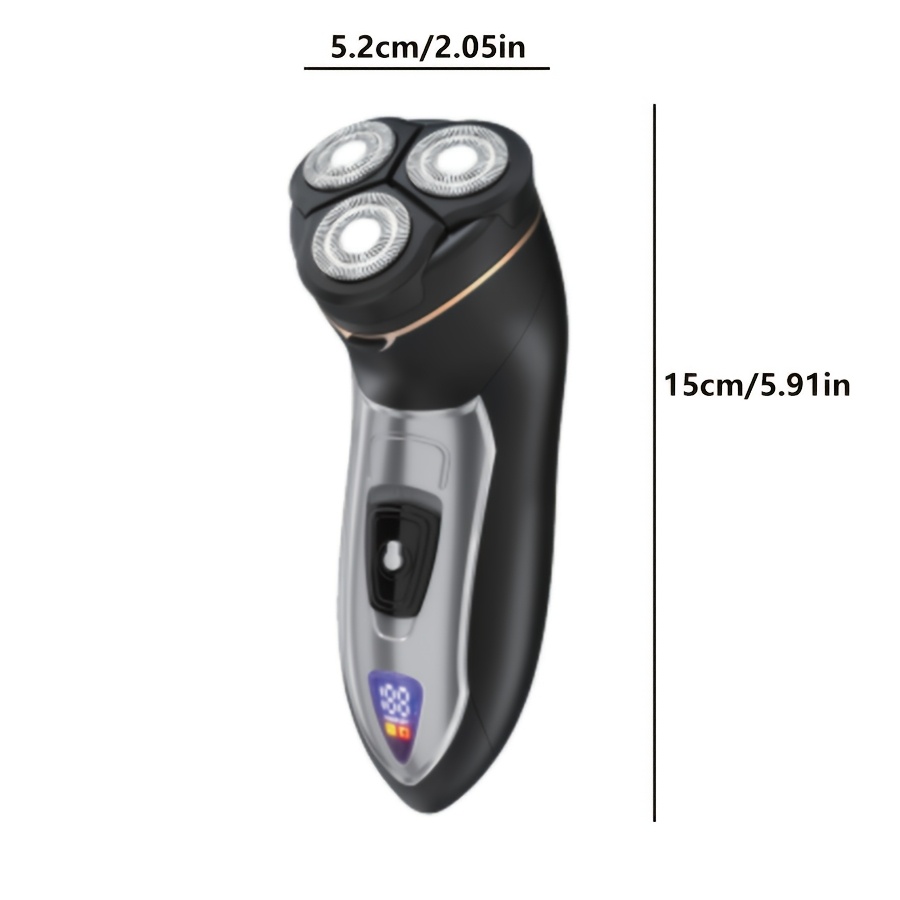 item picture 2 in 1 3d floating electric shaver for men   led   display ipx6 type c charging electric beard trimmer and shaver gift for men boyfriend dad for shaving sideburns