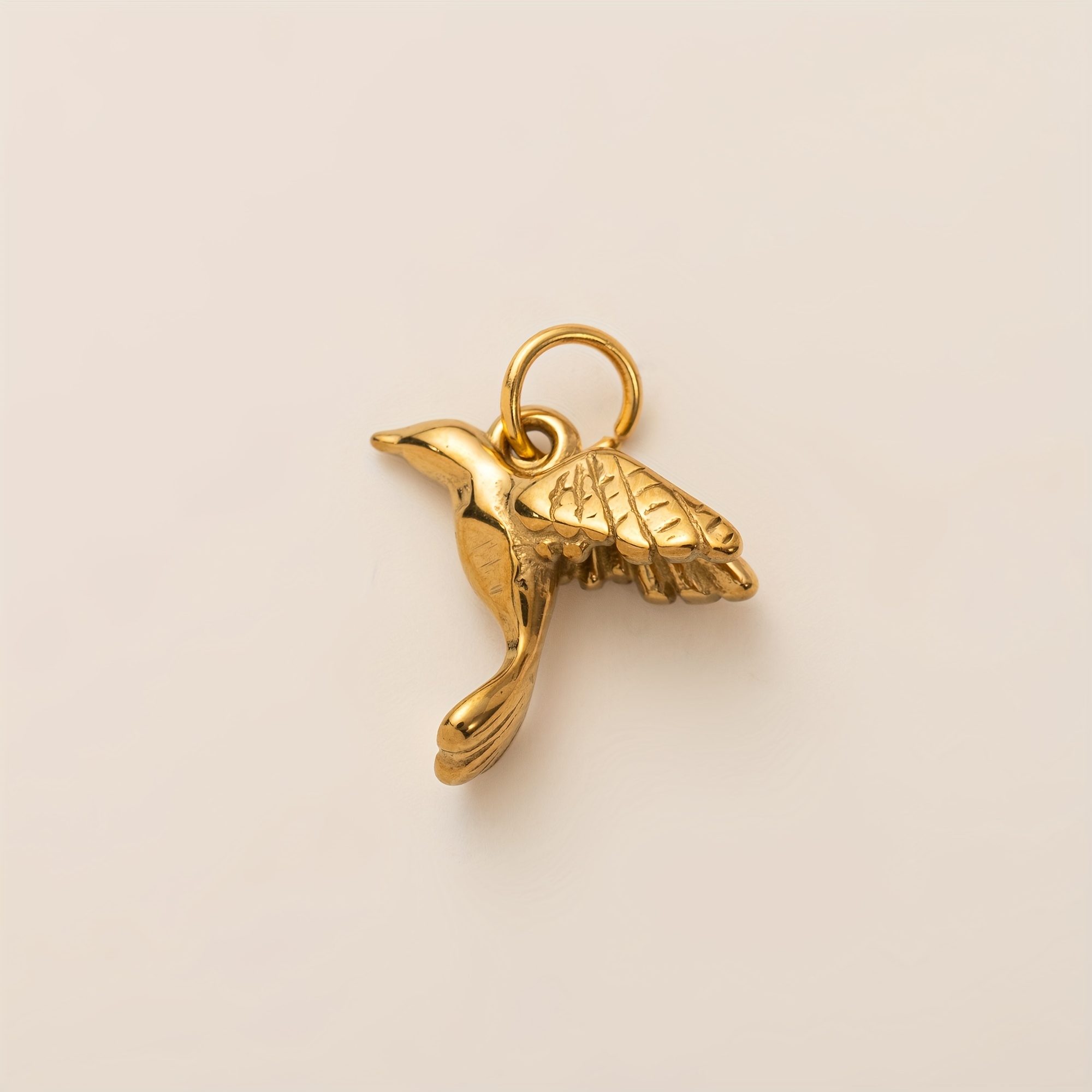 TEMU 1pc Fashion Simple Bohemian Style Pendant, 3d Golden, Love Claw, Shrimp, Unicorn, Squirrel, Pendant, Stainless Steel Plated With 18k Golden,