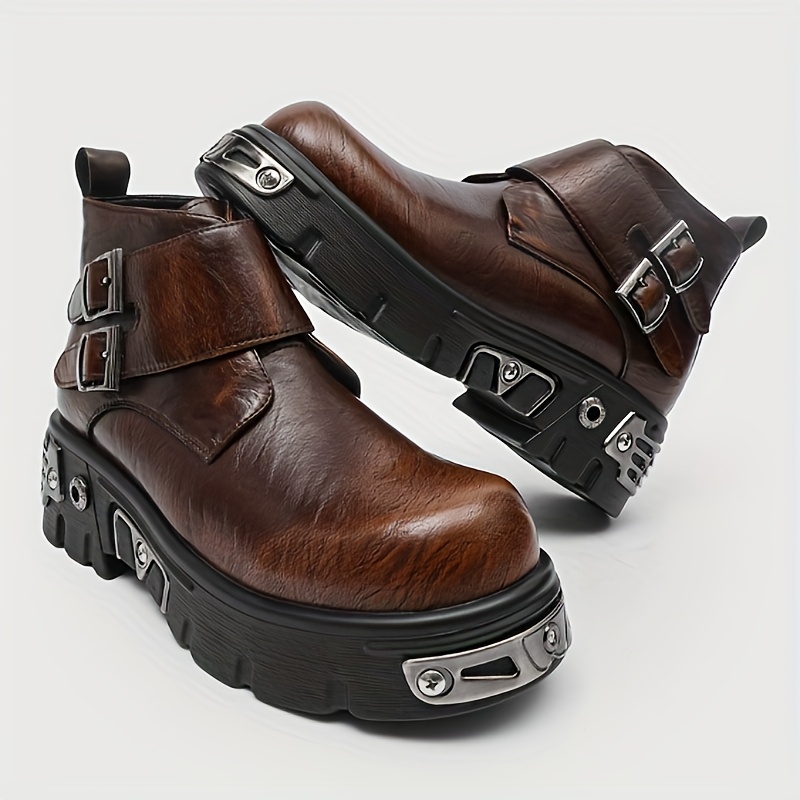 vintage distressed rock short boots men - Temu United Kingdom