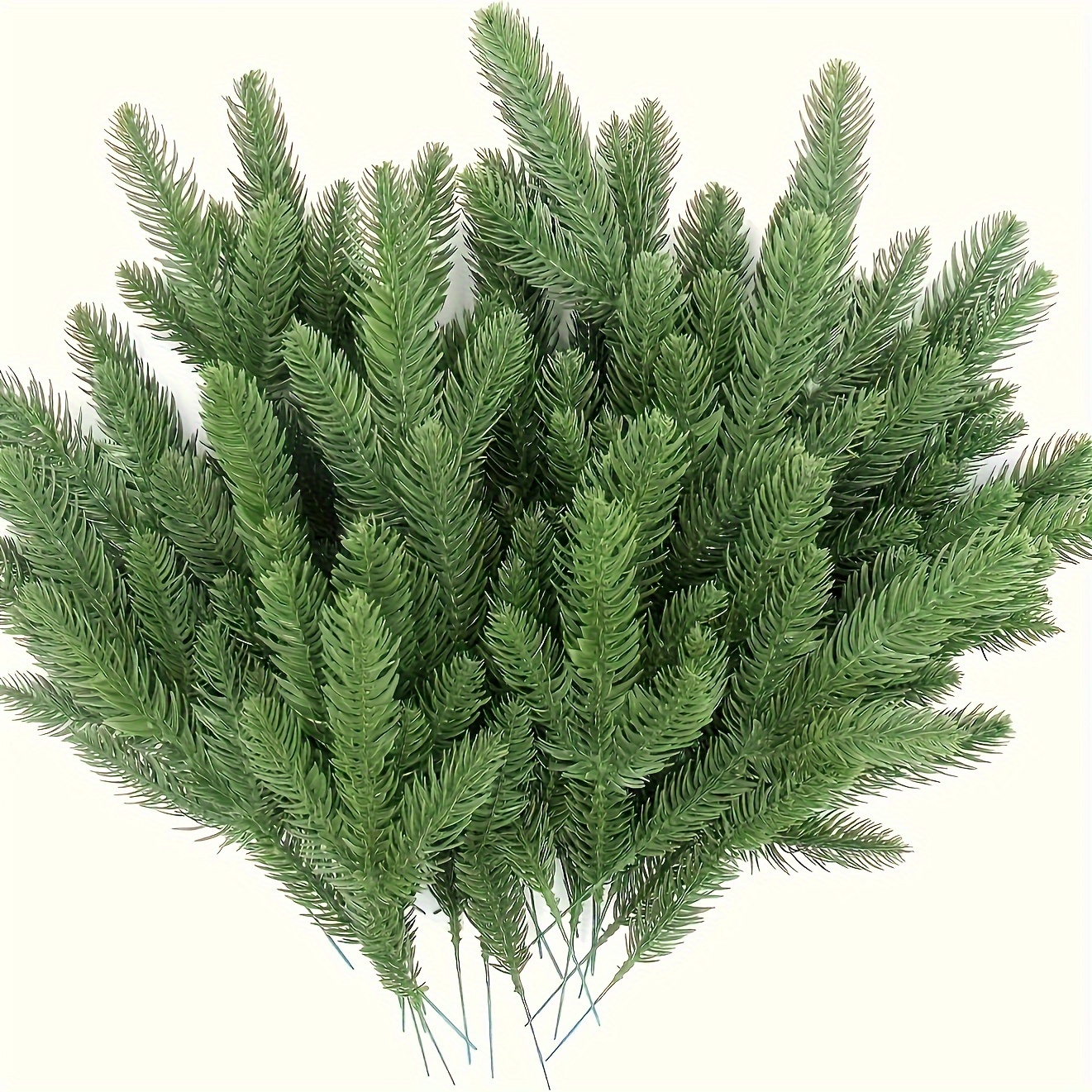 

Christmas Pine Needle Branches For Diy Wreaths And Holiday Decorations - 6/8/18 Pack - Artificial , No Container, Plastic Tabletop Faux Pine Plant For Home & Garden, Non-electric