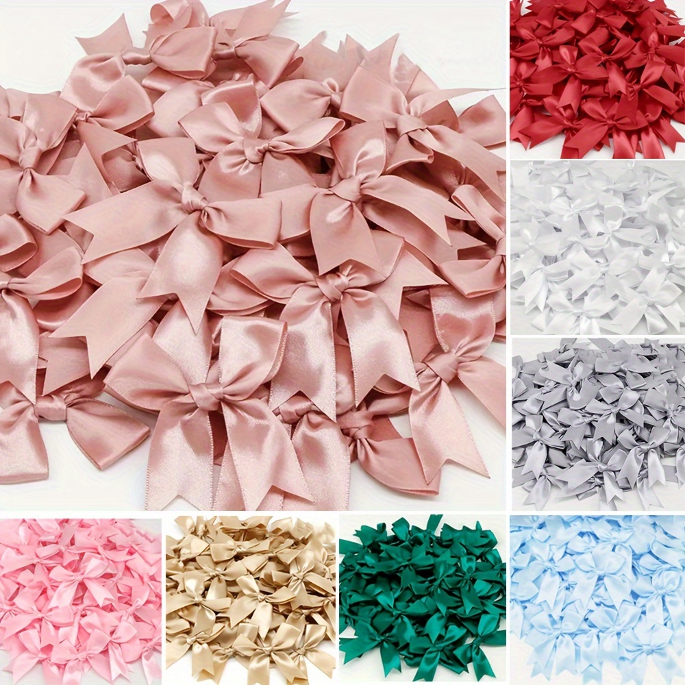 

30pcs Assorted Fabric Bow Tails, Handmade Satin Ribbon Bows, No Feathers, For Gift Wrapping, Christmas, New Year, Birthday Decorations