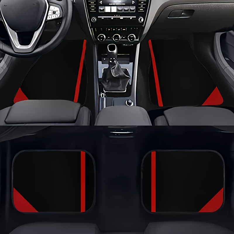TEMU A Set Of 4 Car Floor Mats Featuring Unique And Personalized Designs, Suitable For . Beautiful Car Additions Enhance The Interior Decor And Are