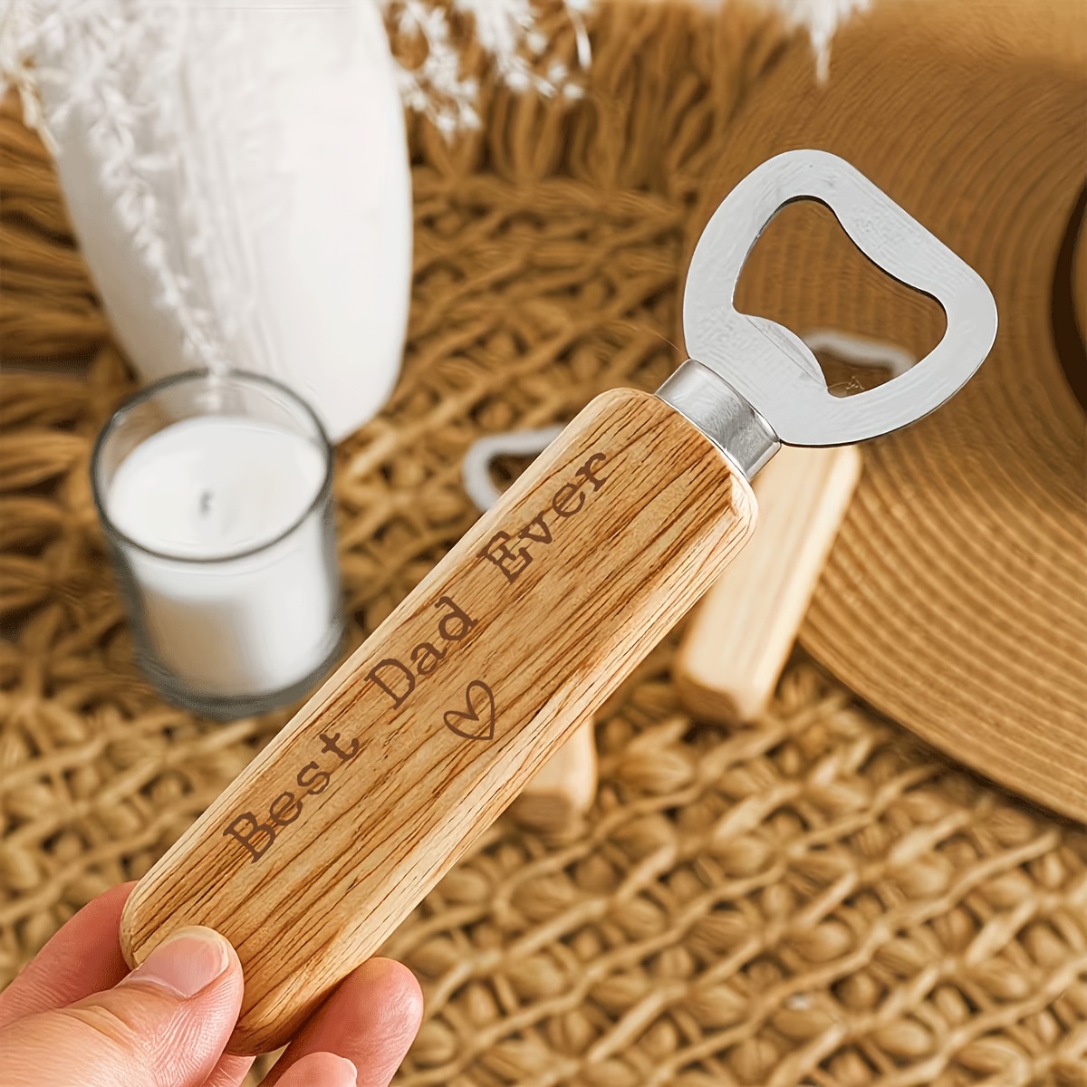 1pc dad wood handle bottle openers unique beer can opener   fathers day gifts dad gifts for birthday party favors christmas